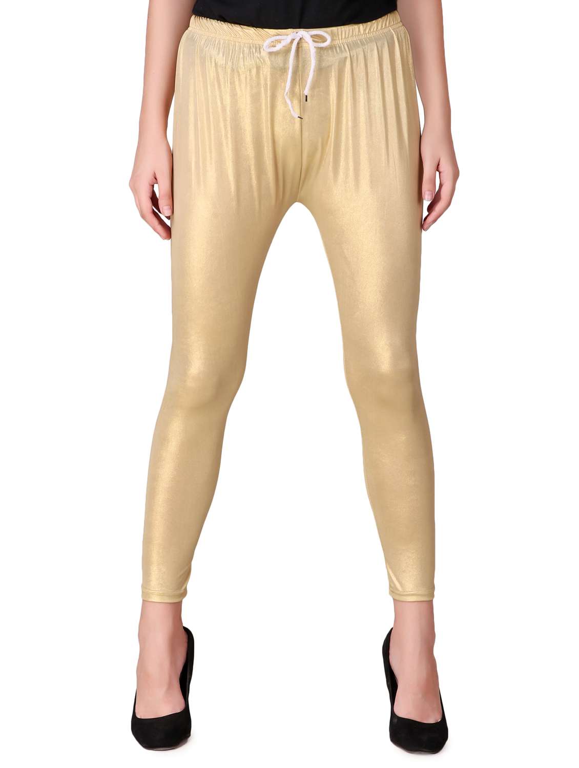 metallic mid waist legging