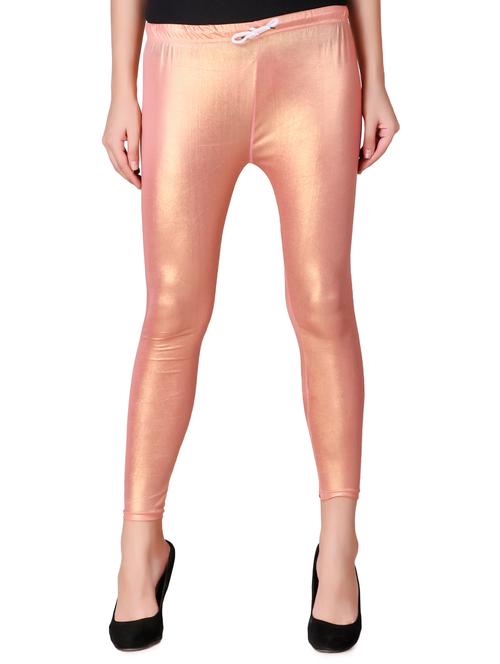 metallic drawstring waist legging - 15493281 - Standard Image - 0
