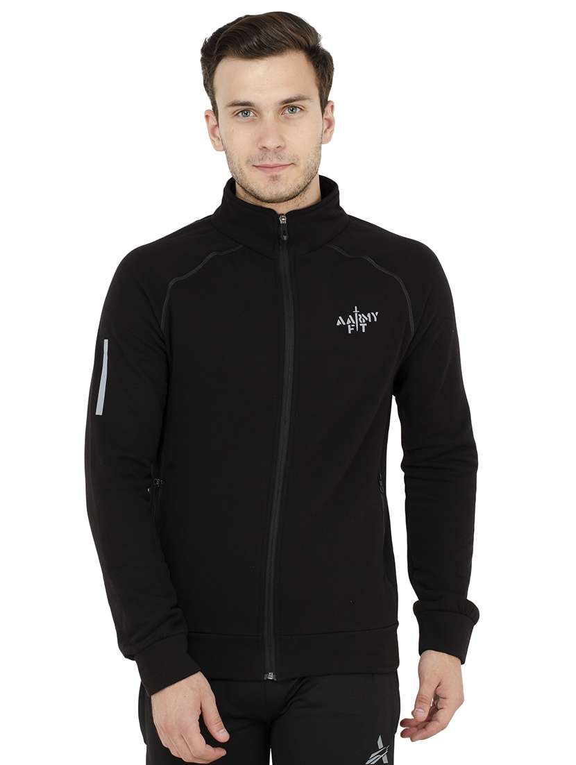 black solid raglan casual jacket