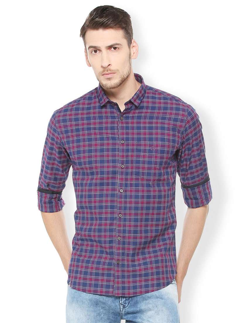 blue cotton casual shirt