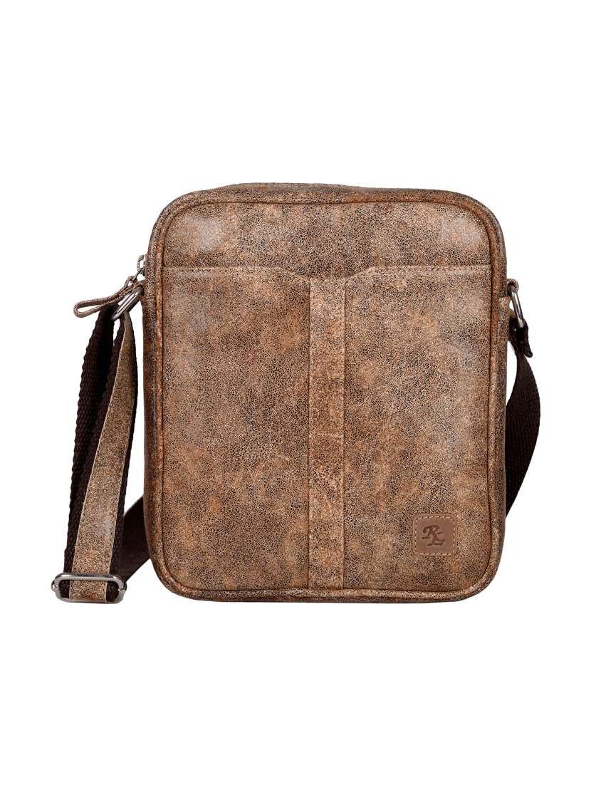 brown leather messenger bag - 15497926 - Standard Image - 1