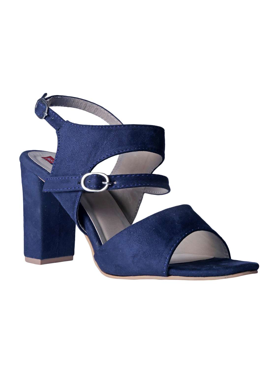blue back strap sandals