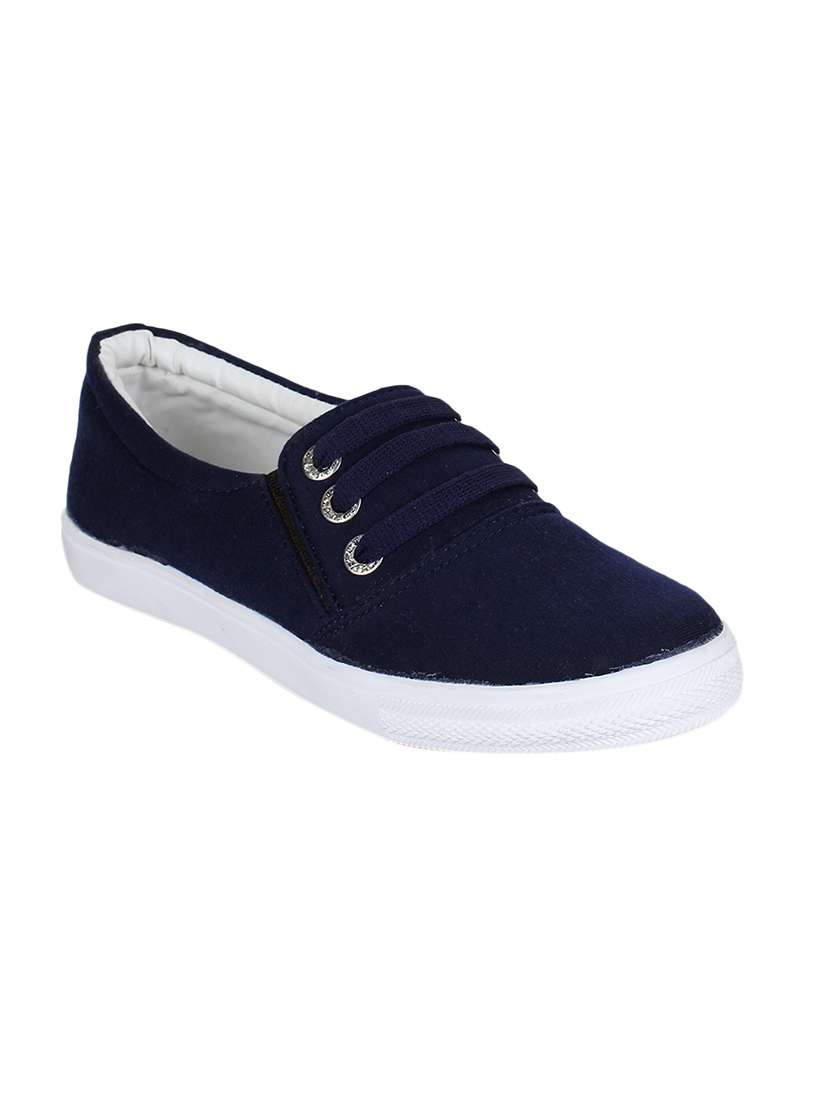 blue lace-up sneakers