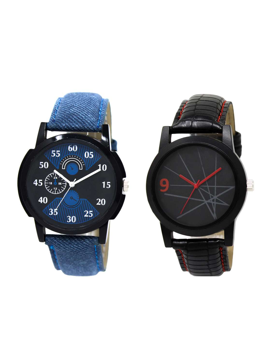 acnos round dial analog watch combo(wat-lr-02-08-combo)