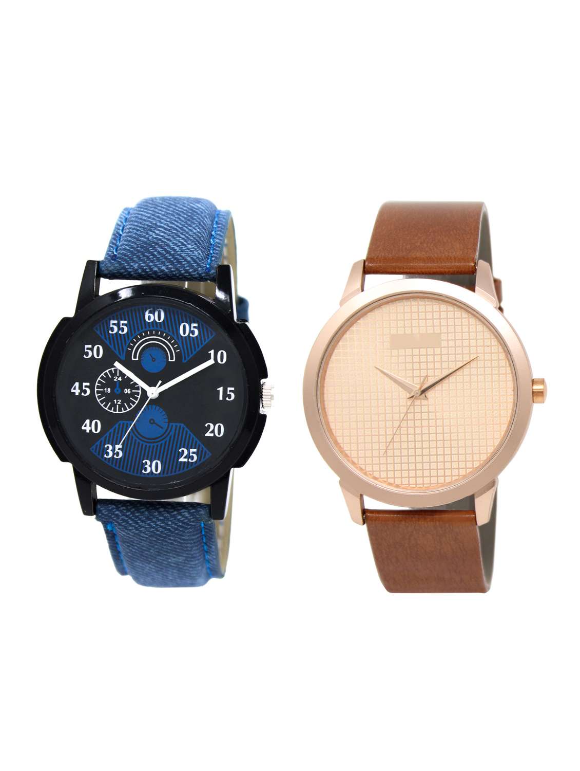 acnos round dial analog watch combo(wat-lr-02-34-combo)