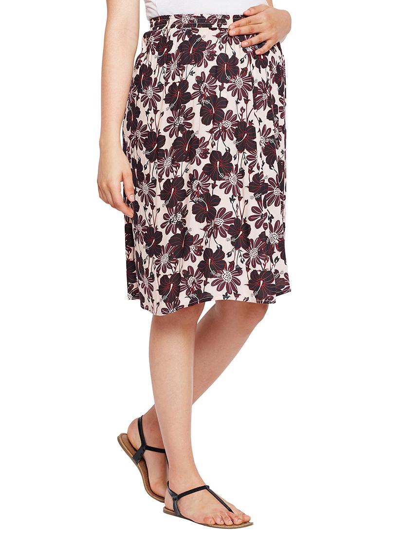 a-line floral maternity skirt - 15502678 - Standard Image - 1