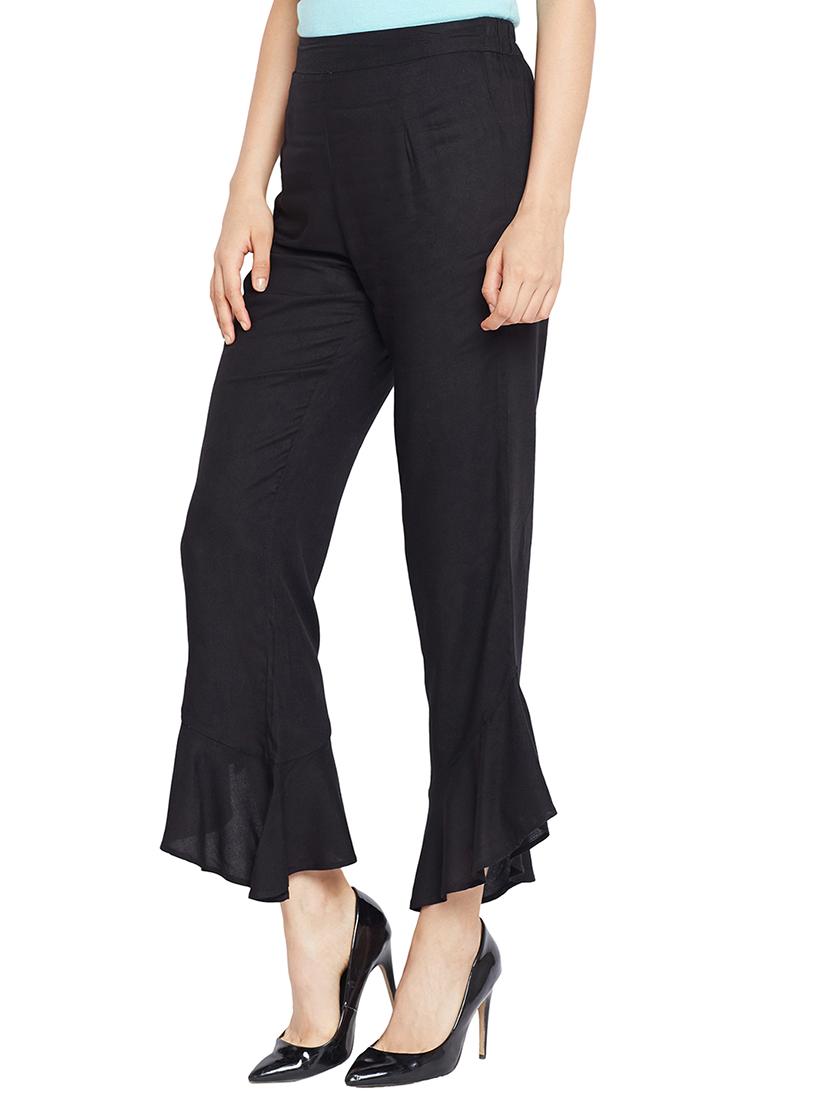 flat front flared trouser - 15502727 - Standard Image - 1
