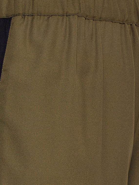 contrast taping side slit trouser - 15502736 - Standard Image - 4