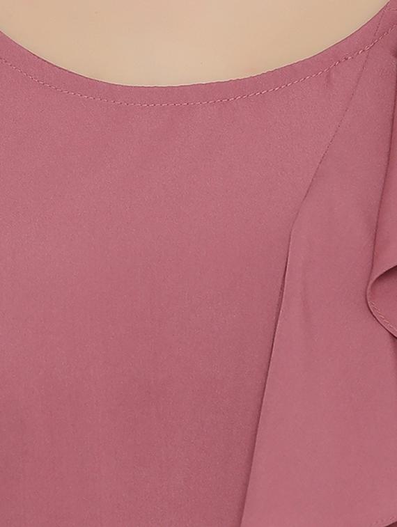 ruffle detail block print peplum top - 15503587 - Standard Image - 4