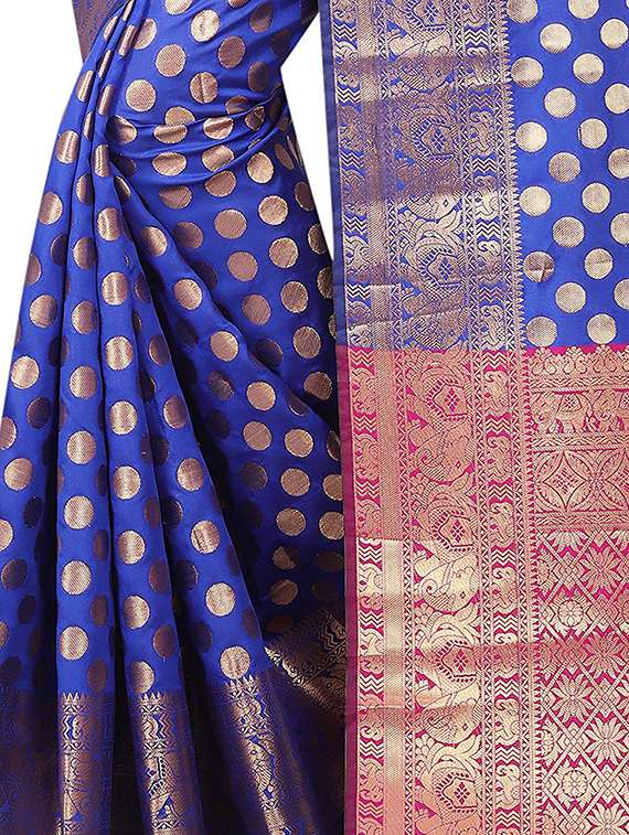 zari butti banarasi saree with blouse - 15504073 - Standard Image - 1