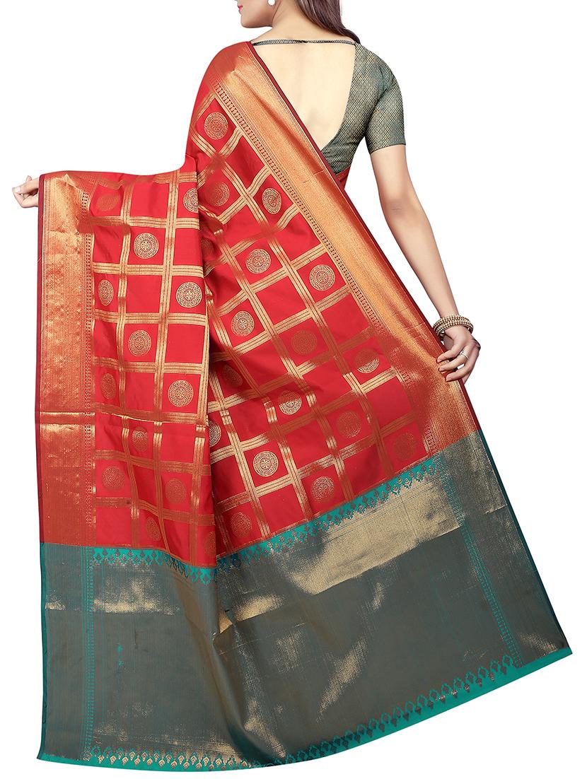 zari butti banarasi saree with blouse - 15504074 - Standard Image - 1