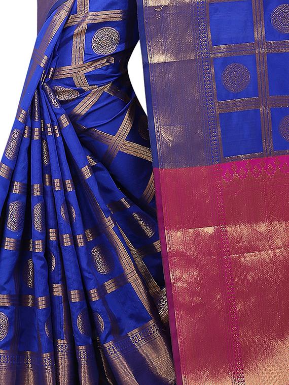 zari jacquard banarasi saree with blouse - 15504078 - Standard Image - 1