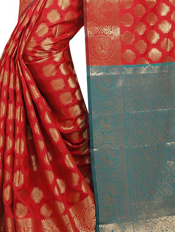 zari jacquard banarasi saree with blouse - 15504087 -  Standard Image - 1