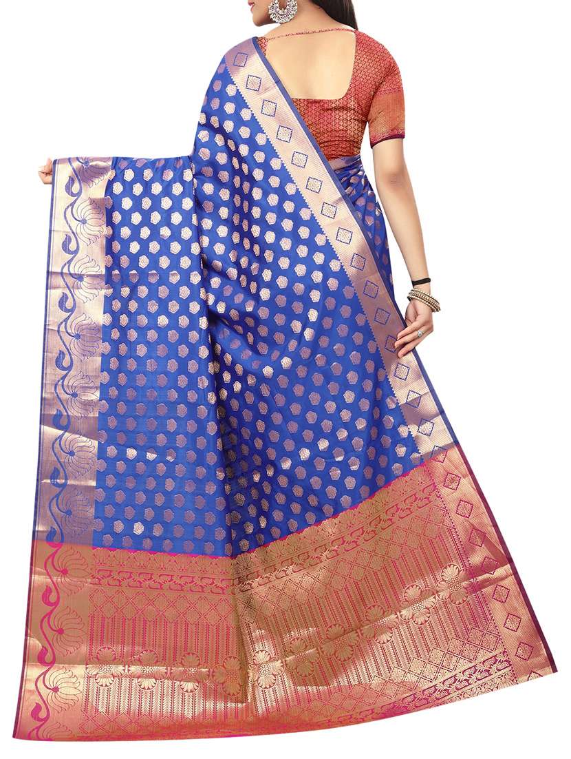 zari jacquard banarasi saree with blouse - 15504092 - Standard Image - 1