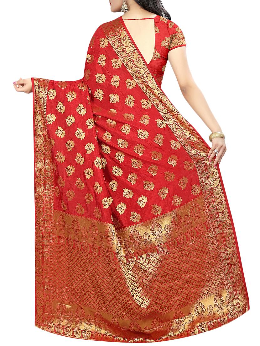 zari jacquard banarasi saree with blouse - 15504137 - Standard Image - 1