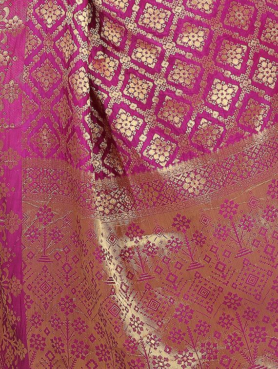 zari motif banarasi saree with blouse - 15504144 - Standard Image - 4