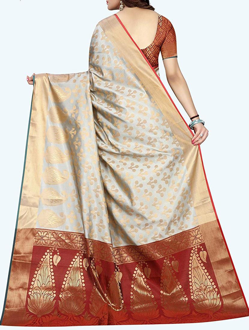 zari banarasi saree with blouse - 15504157 - Standard Image - 1