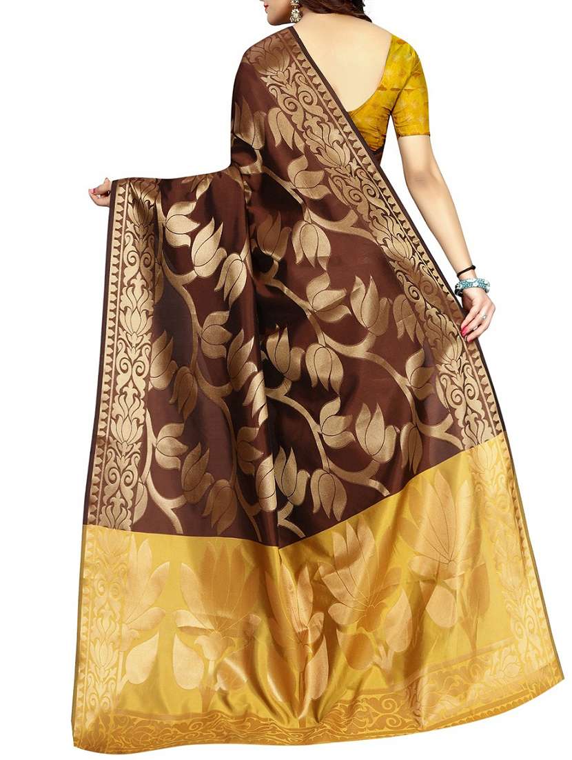 zari motif banarasi saree with blouse - 15504161 - Standard Image - 1