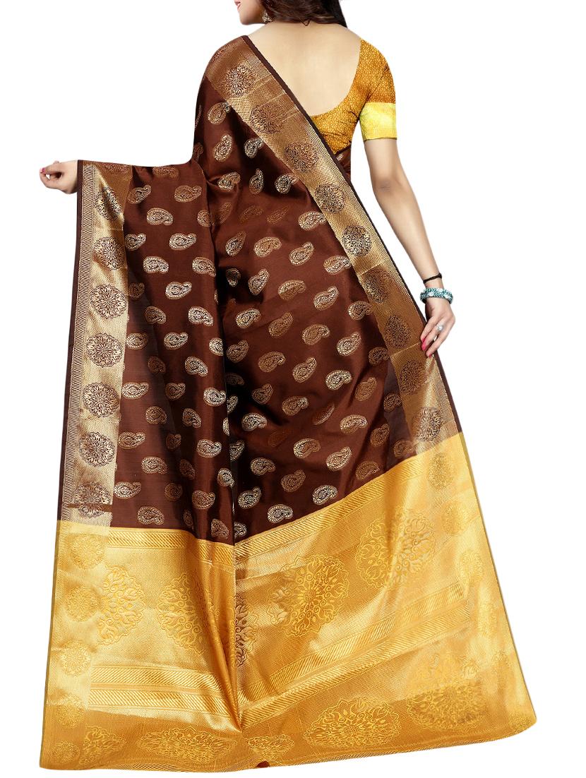 zari weave banarsi saree with blouse - 15504168 -  Standard Image - 1