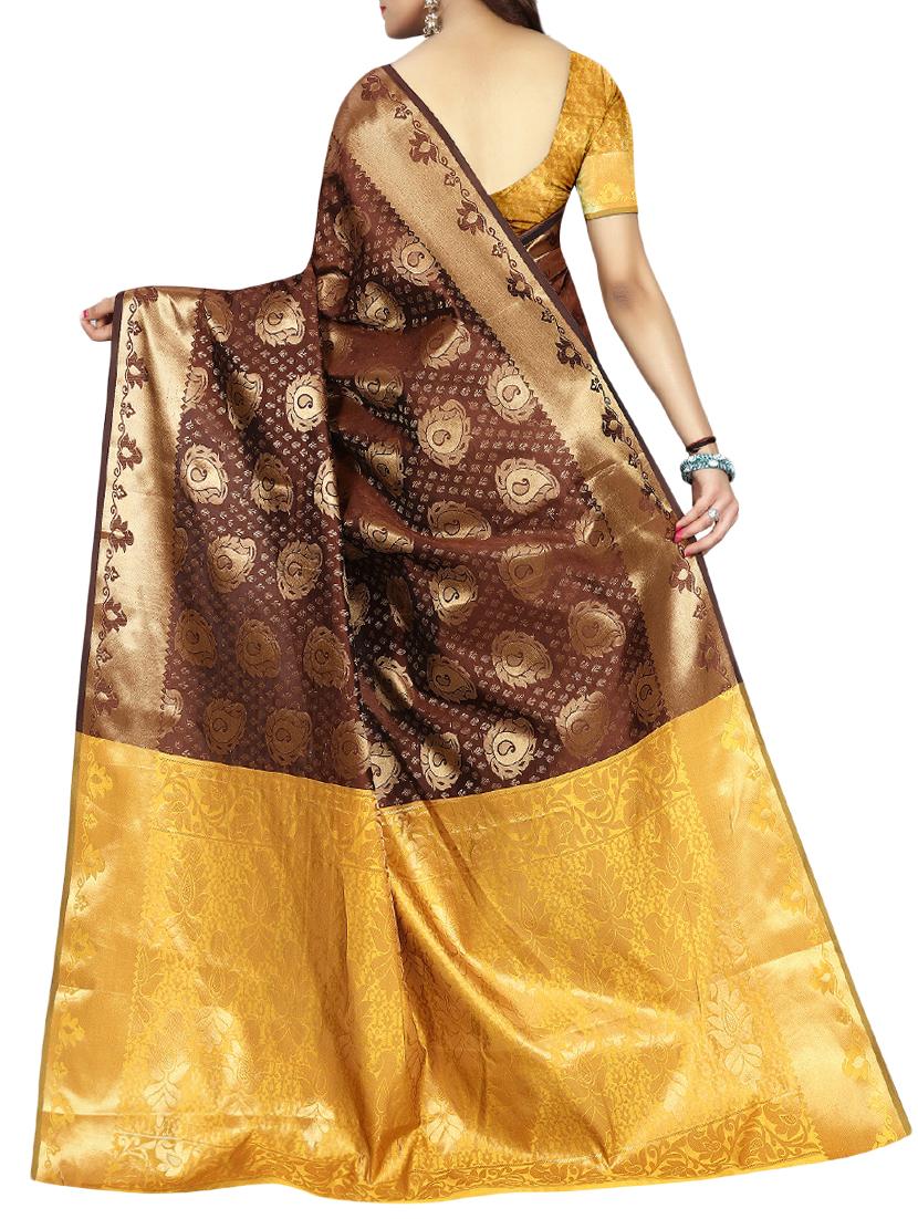 zari weave banarsi saree with blouse - 15504174 -  Standard Image - 1