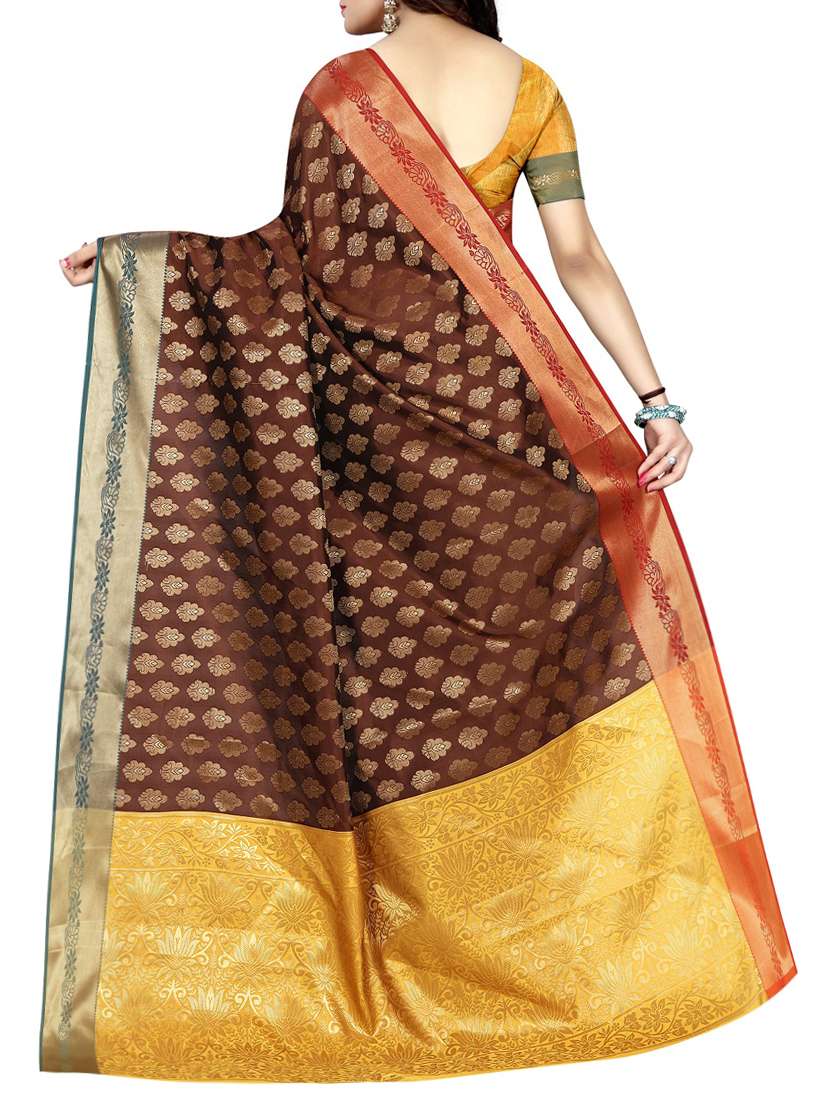 zari weave banarsi saree with blouse - 15504177 -  Standard Image - 1