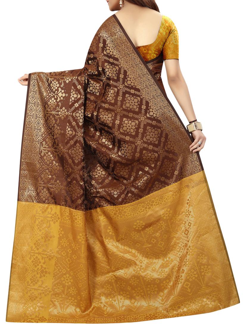 zari weave banarsi saree with blouse - 15504189 -  Standard Image - 1