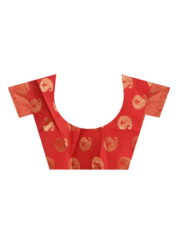 zari weave banarsi saree with blouse - 15504192 - Standard Image - 1