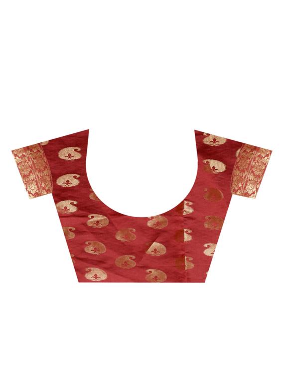 zari weave banarsi saree with blouse - 15504193 -  Standard Image - 1
