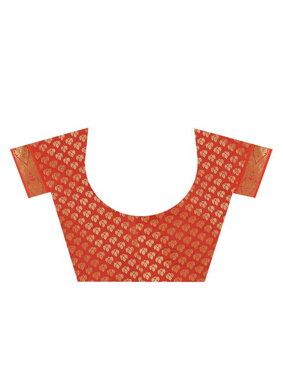 zari weave banarsi saree with blouse - 15504195 - Standard Image - 1