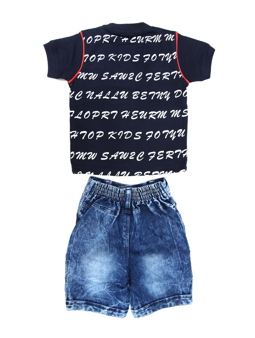 blue cotton shorts set - 15504499 -  Standard Image - 1