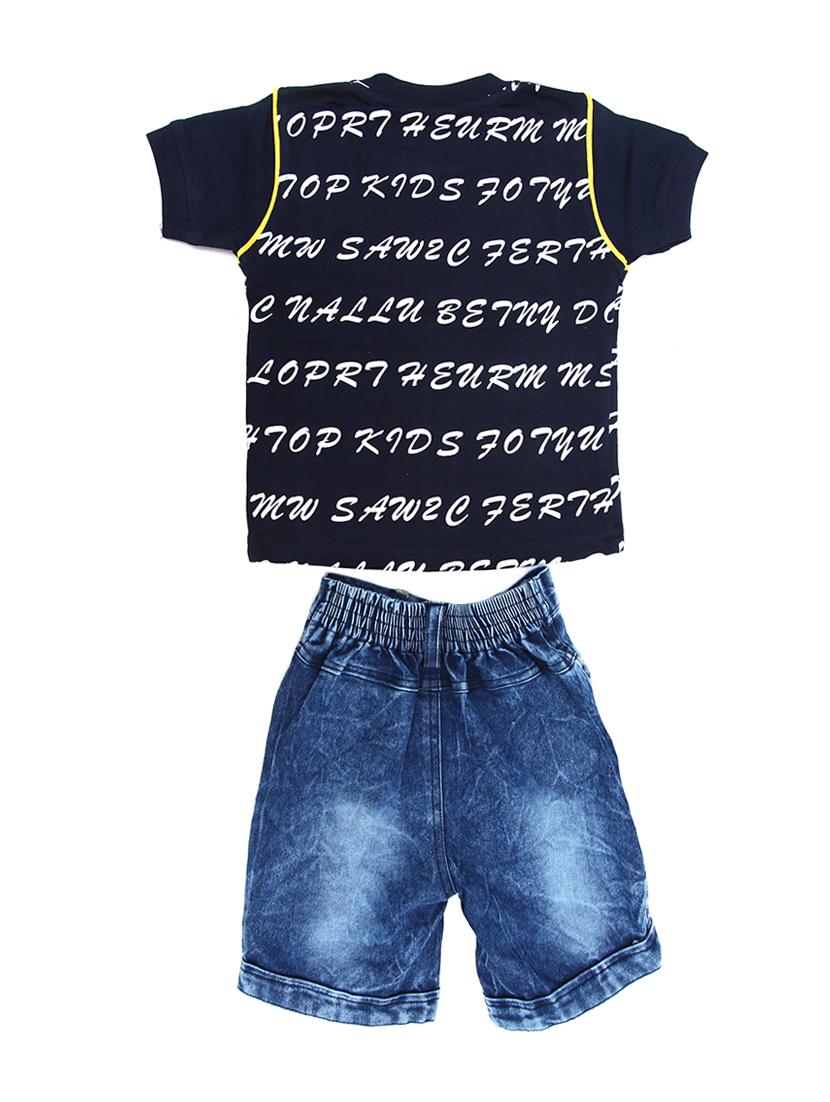 blue cotton shorts set - 15504500 -  Standard Image - 1