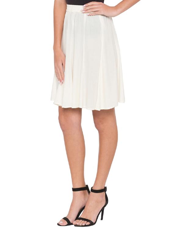 elasticated waist flared skirt - 15504911 - Standard Image - 1