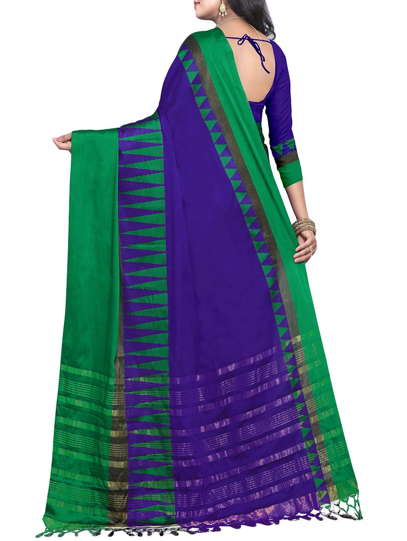 ethnic motif woven saree with blouse - 15505820 -  Standard Image - 1