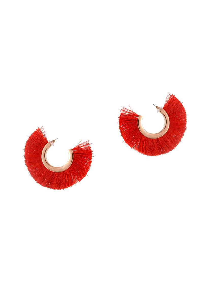 red gold tone tassel earrings