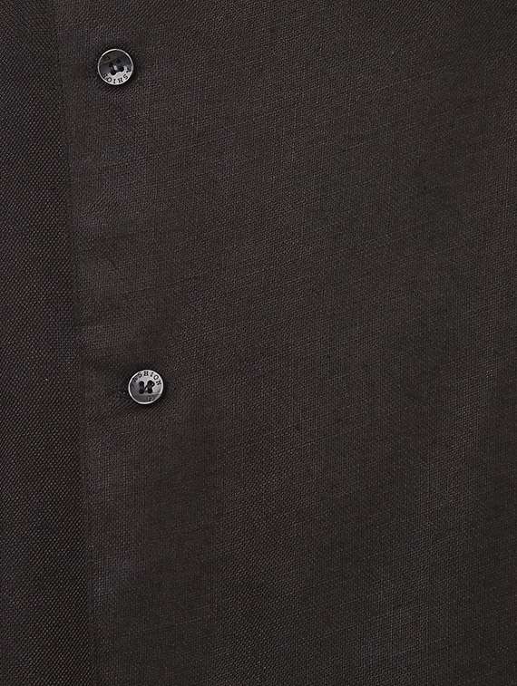 black cotton asymmetric kurta - 15511886 - Standard Image - 4