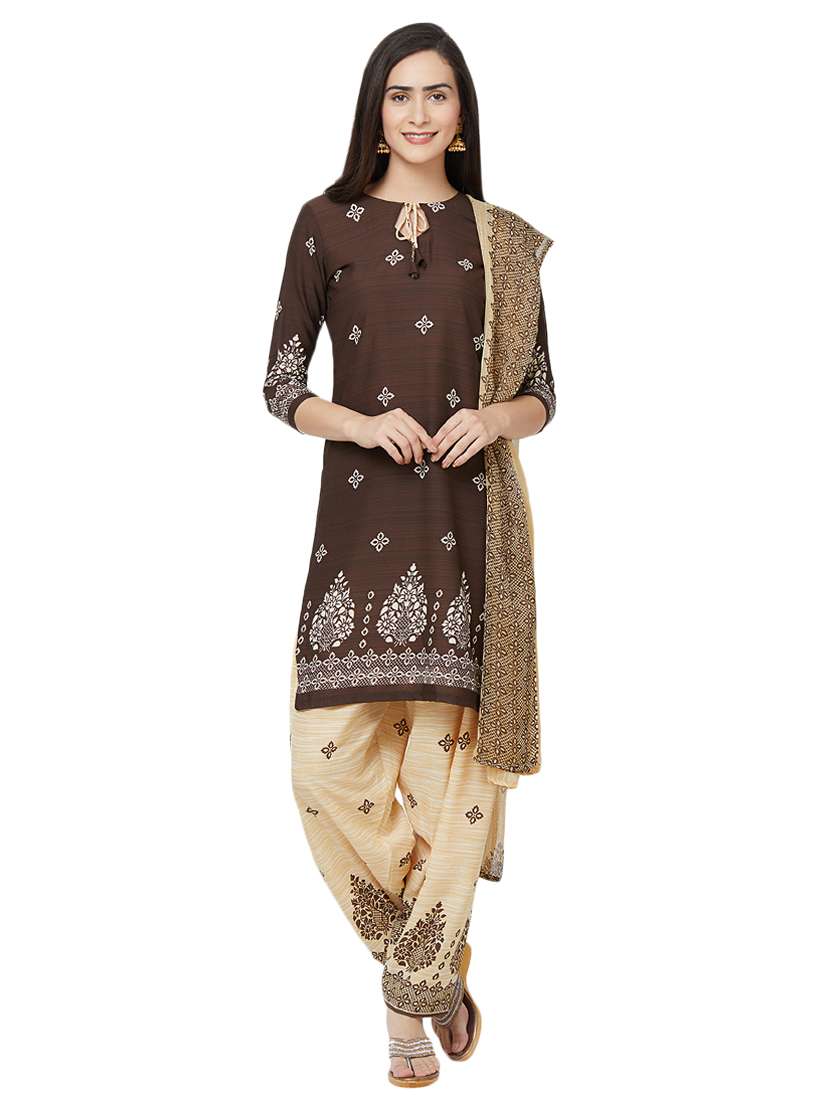 printed unstitched salwar suit