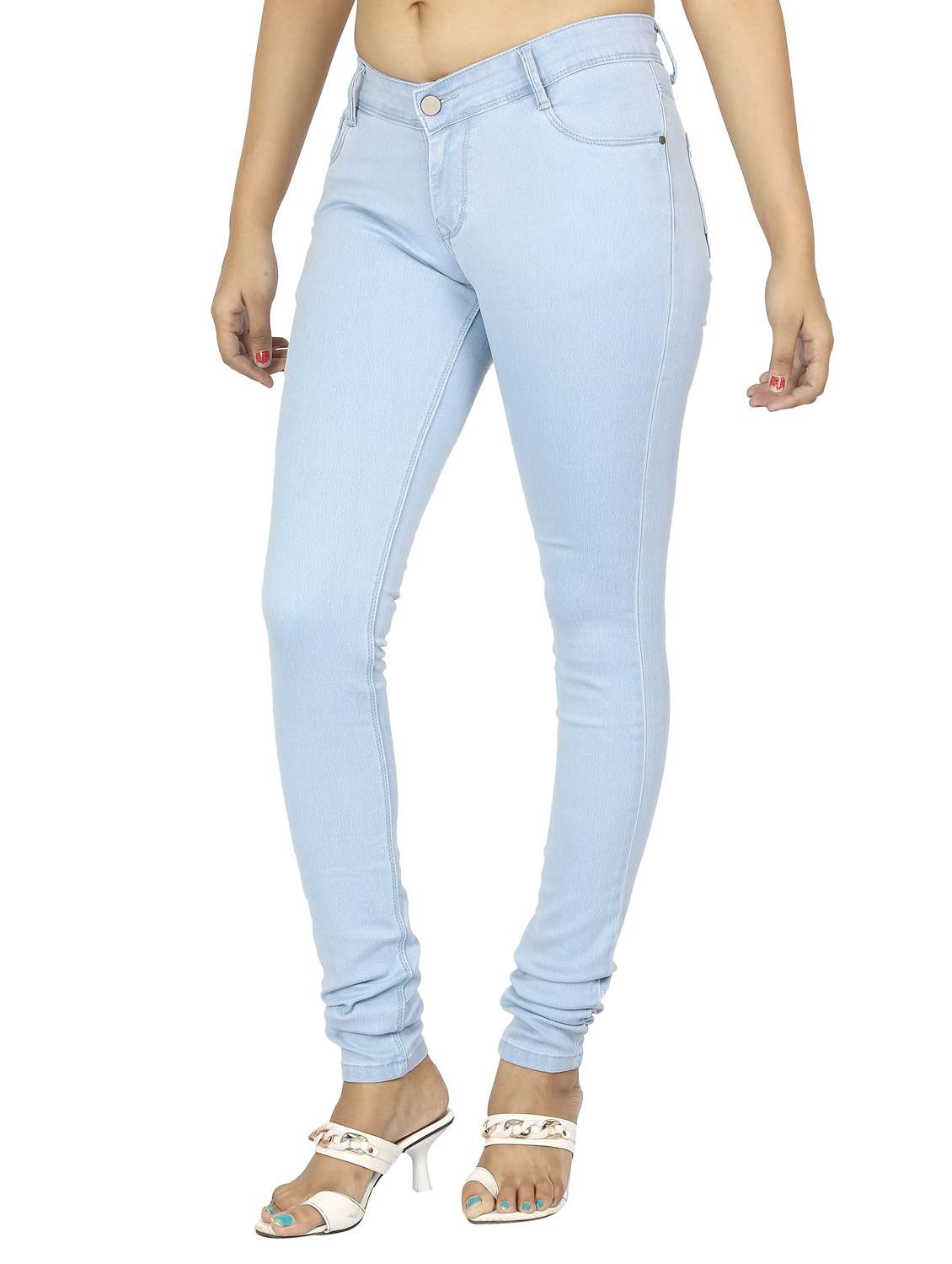 women's plain slim fit jeans - 15518218 -  Standard Image - 1