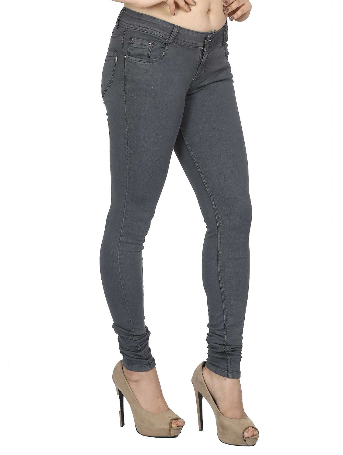 women's plain slim fit jeans - 15518222 -  Standard Image - 1