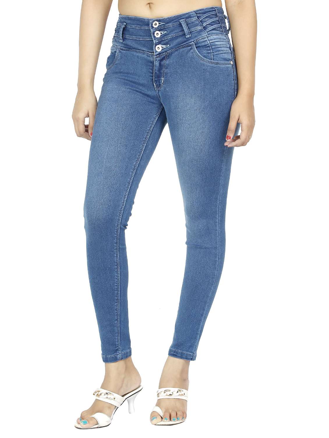 women's plain skinny fit jeans - 15518242 -  Standard Image - 1