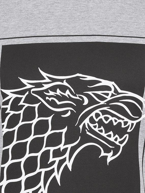 grey cotton chest print t-shirt - 15519053 - Standard Image - 4