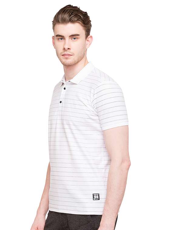 white cotton polo t-shirt - 15519092 -  Standard Image - 1