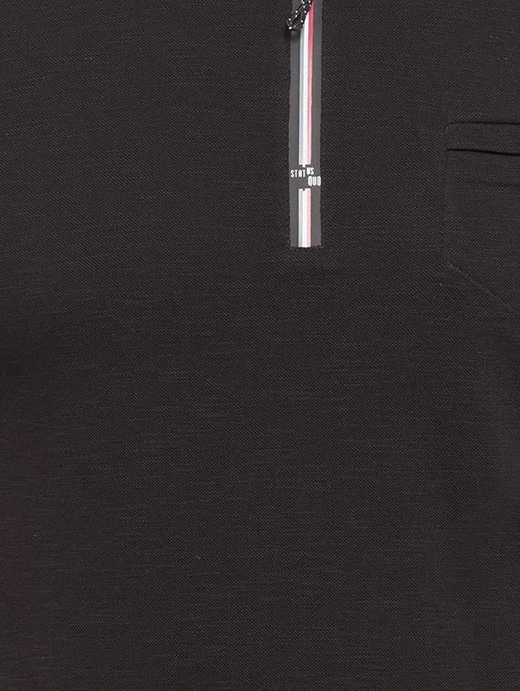 black cotton pocket t-shirt - 15519108 - Standard Image - 4