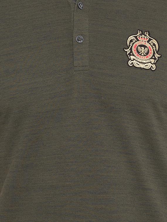 olive green cotton polo t-shirt - 15519128 - Standard Image - 4