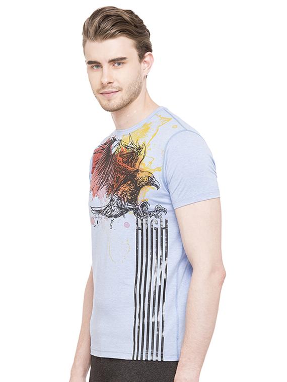 blue cotton front print t-shirt - 15519148 -  Standard Image - 1