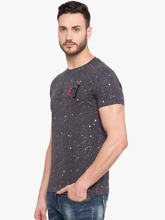 grey cotton all over print t-shirt - 15519183 -  Standard Image - 1