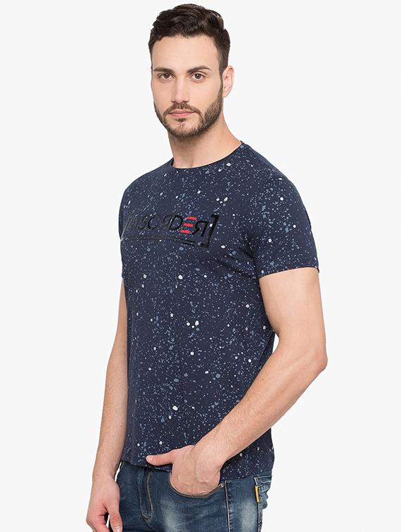 blue cotton all over print t-shirt - 15519184 -  Standard Image - 1