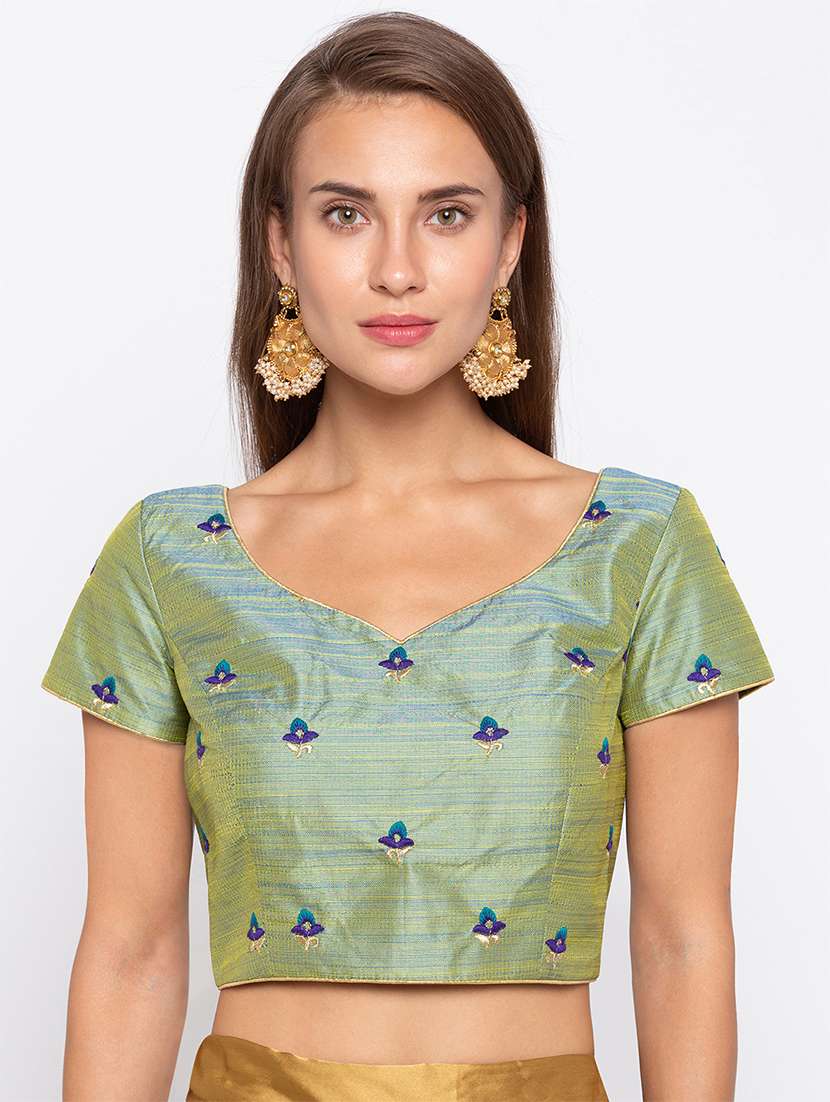 embroidered drawstring blouse