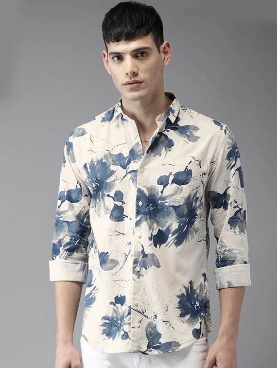mens florals casual shirt