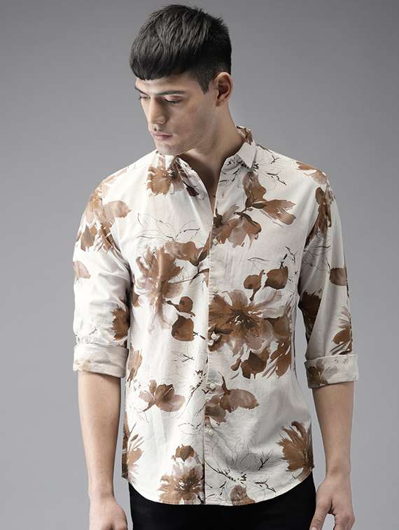 mens florals casual shirt