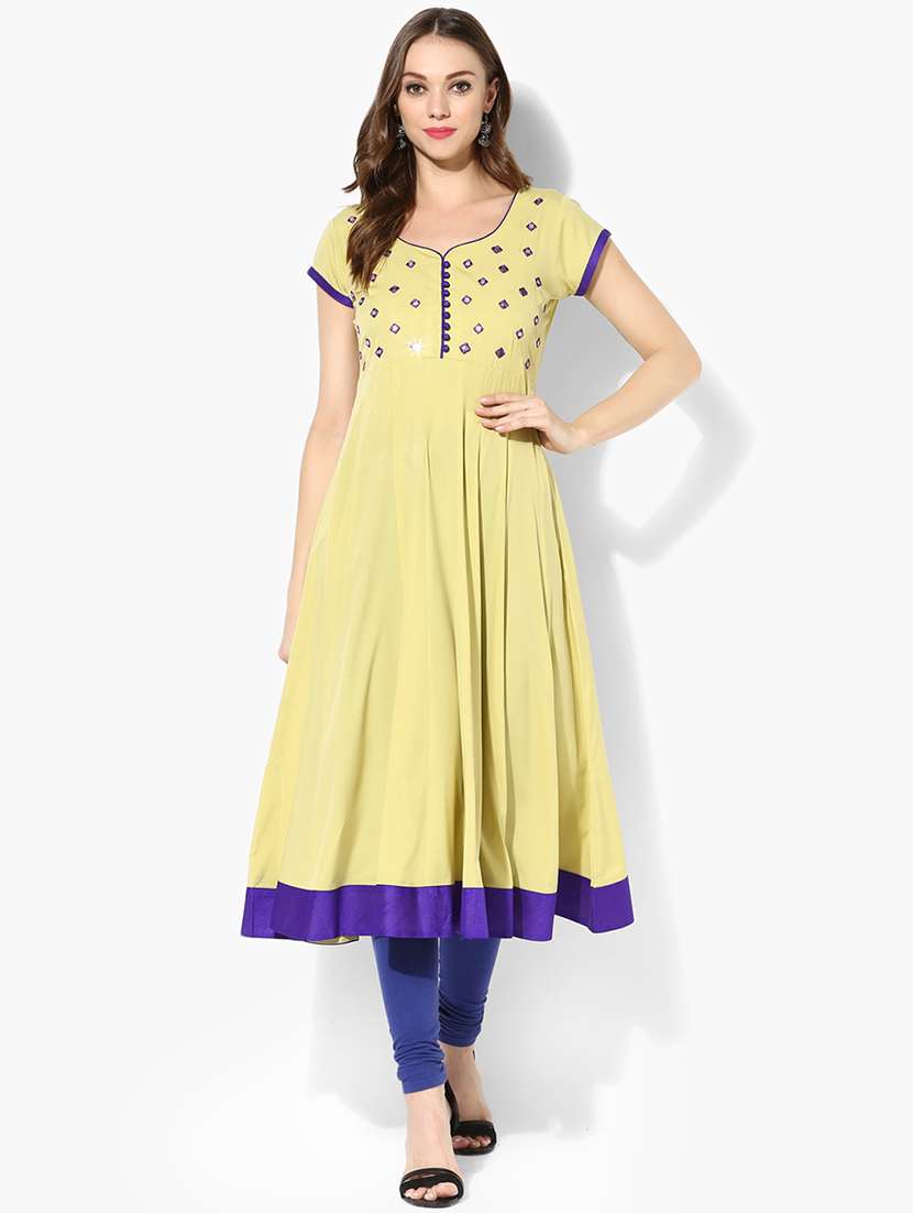 mirror work anarkali kurta